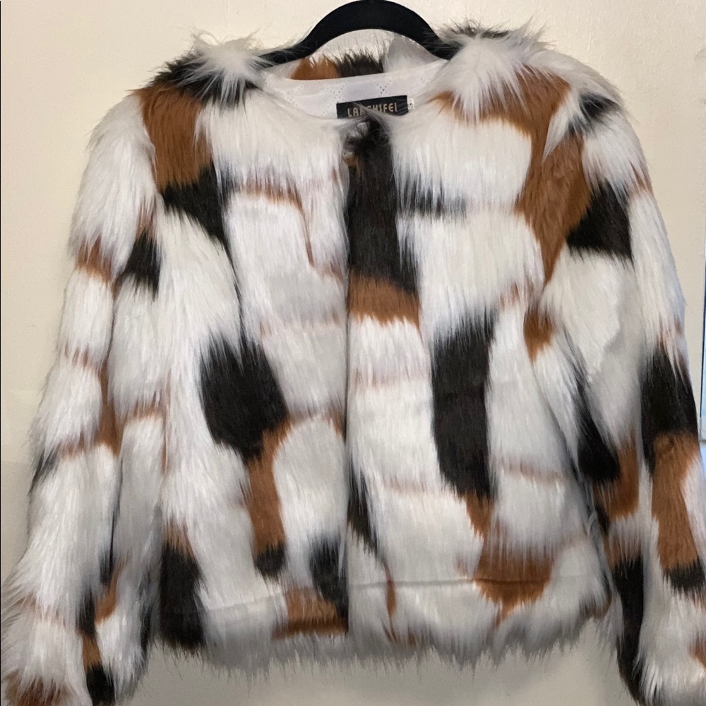 Lanshifei Animal Print Faux Fur